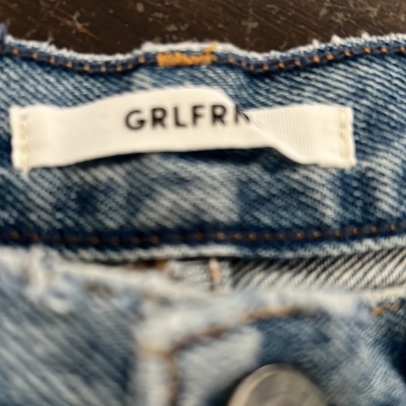 Grlfrnd Ripped Jean skirt full button close Size 24 Gently Used - Picture 3 of 4